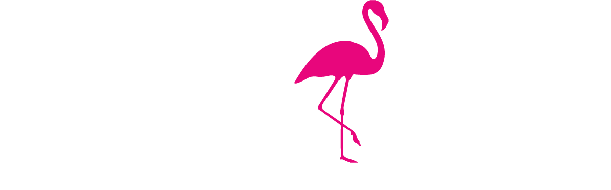 Flamingo Logo White